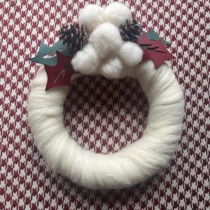 CORONAS DE NAVIDAD DE LANA MERINA